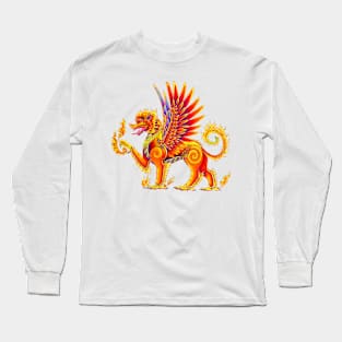 Singha Winged Lion Temple Guardian Long Sleeve T-Shirt